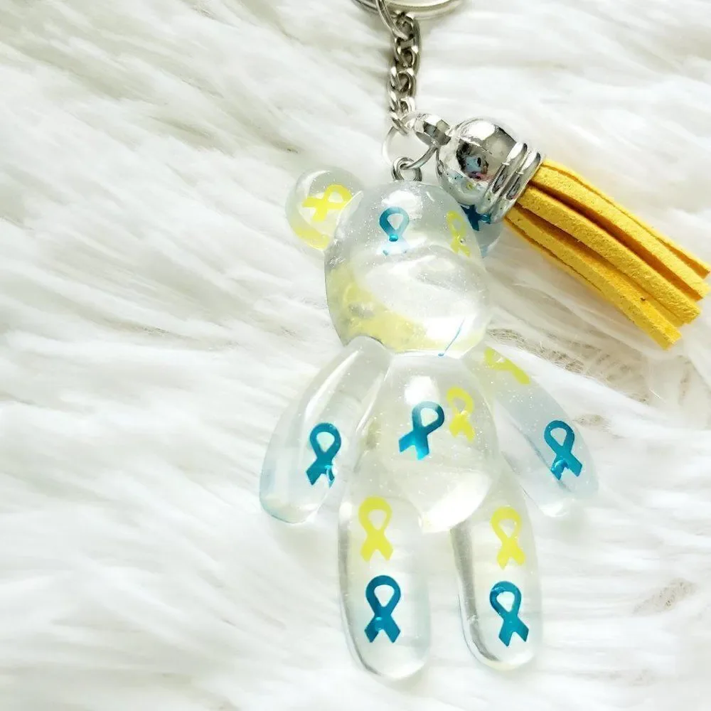Down Syndrome Awareness Bear Keychain